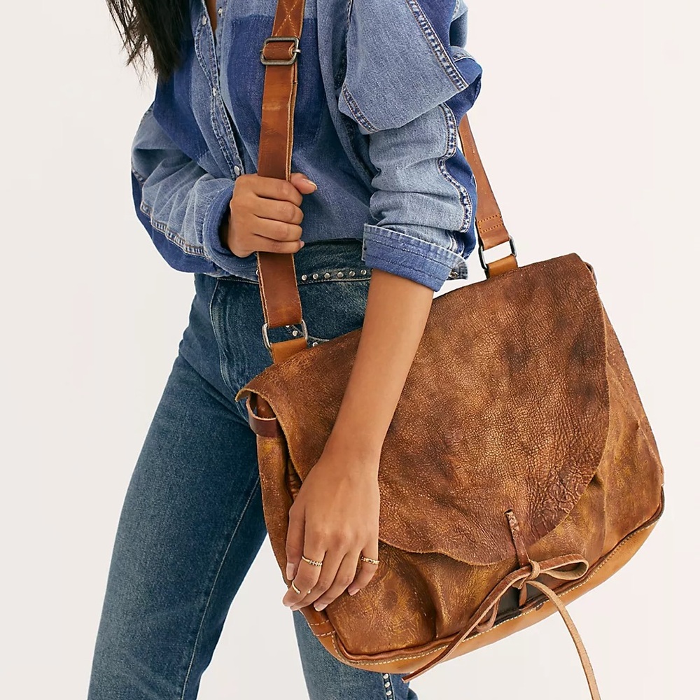 Free People Portland Distressed Messenger Bag